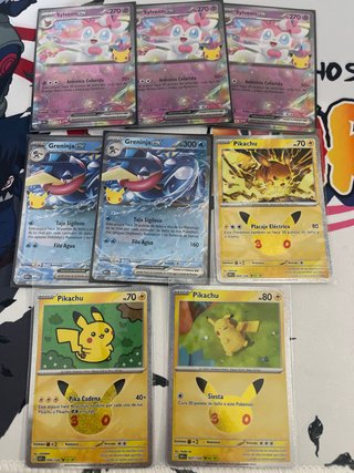 Lote de 8 Cartas Pokémon 30 aniversario español