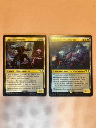Cartas Magic warhammer 40k Capellán y Datartífice