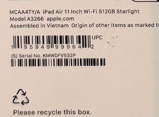 iPad Air 11 (2025) M3 WIFI 8/512GB