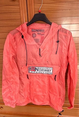 Chubasquero Geographical Norway Naranja