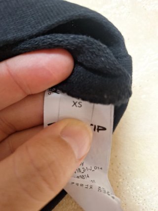 Felpa nera con stampa PARIS, taglia XS