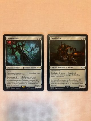 Cartas Magic warhammer 40k Cronomante y Desollador