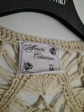 Bolero Crochet Beige Talla Única