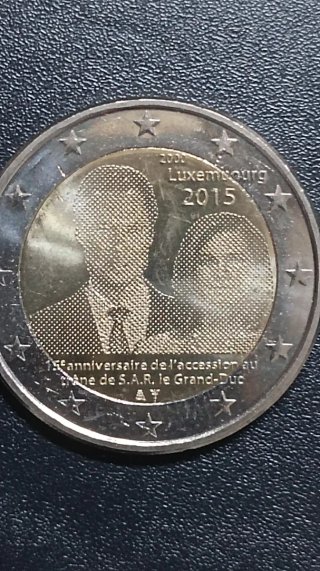 Moneda 2 Euro Conmemorativa Luxemburgo 2015