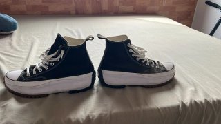 Converse Negras Plataforma Unisex