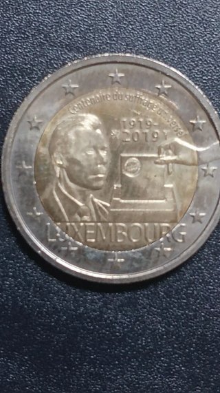 Moneda 2 Euros Conmemorativa Luxemburgo 2019