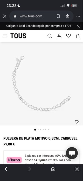 Pulsera Tous Carrusel de Plata