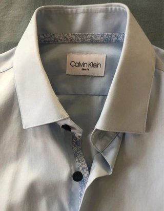 Camicia Calvin Klein Slim Fit Azzurra Taglia S