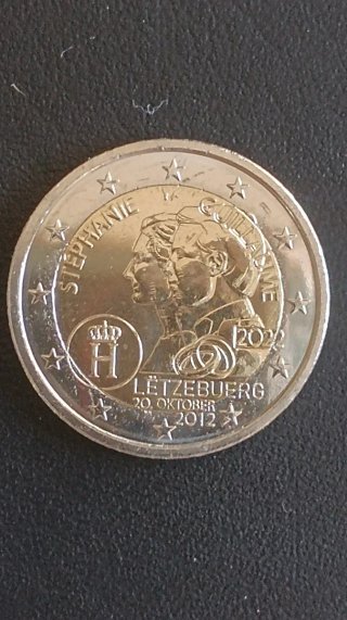 Moneda 2 Euros Conmemorativa Luxemburgo 2012