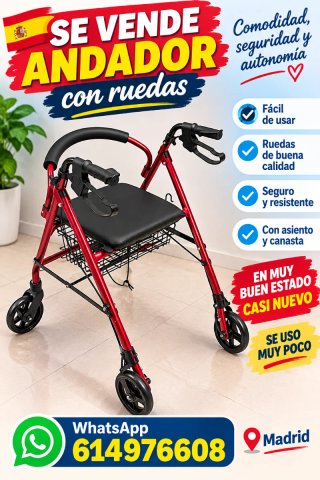 Andador con Ruedas y Asiento