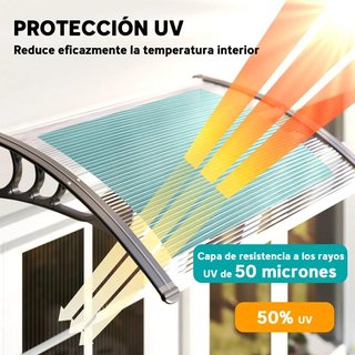 Marquesina Puerta Policarbonato 100x75cm
