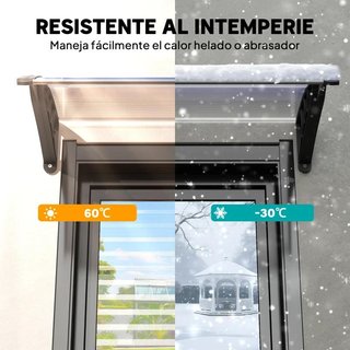 Marquesina Puerta Policarbonato 100x75cm