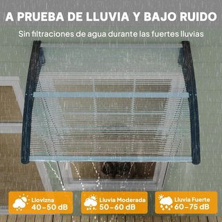 Marquesina Puerta Policarbonato 100x75cm
