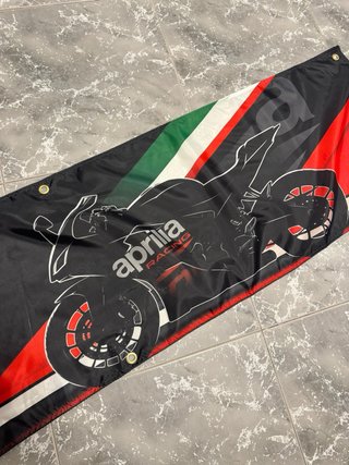 Bandiera decorativa Aprilia logo moto da corsa