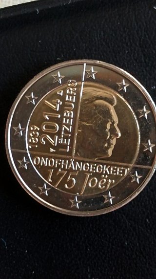 Moneda 2 Euros Conmemorativa Luxemburgo 2014