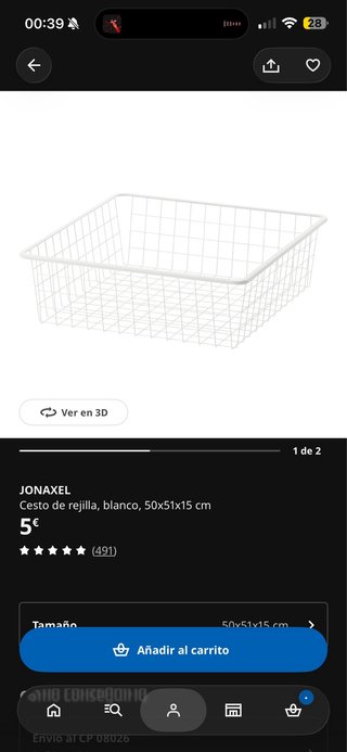 Mueble organizador con cestas metálicas