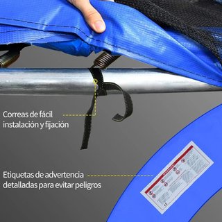 Protector Acolchado Cama Elástica Ø305cm Azul