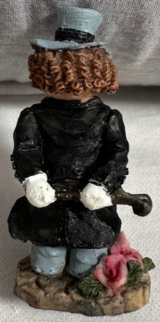 Figura vintage chistera novio con bastón