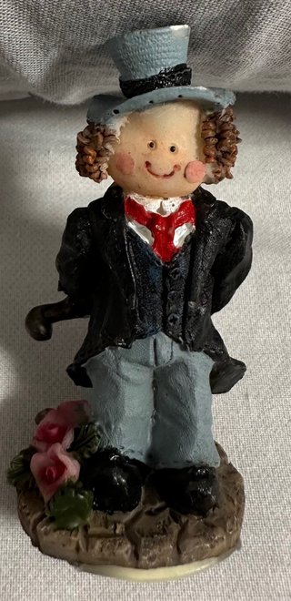 Figura vintage chistera novio con bastón