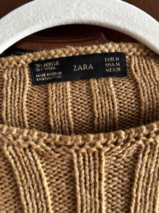 Jersey Zara Mujer Beige Talla M