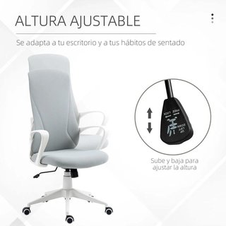 Silla Oficina Giratoria Basculante Ajustable Gris