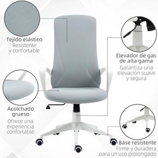 Silla Oficina Giratoria Basculante Ajustable Gris