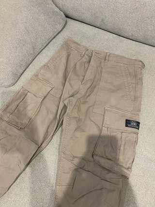 Pantalón Cargo Zara Marrón Talla 40