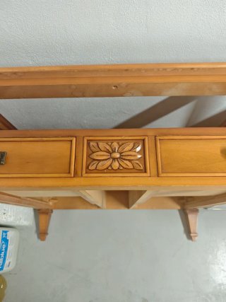 Mesa de Centro de Madera con Cristal