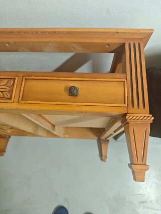Mesa de Centro de Madera con Cristal