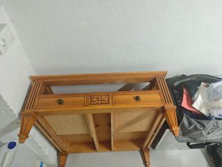 Mesa de Centro de Madera con Cristal