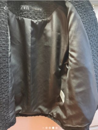 Chaqueta Zara Mujer Negra Botones Dorados