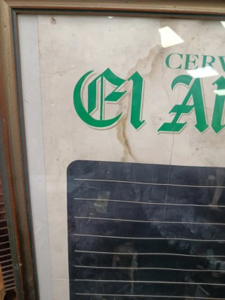 Cartel antiguo cerveza El Alcázar
