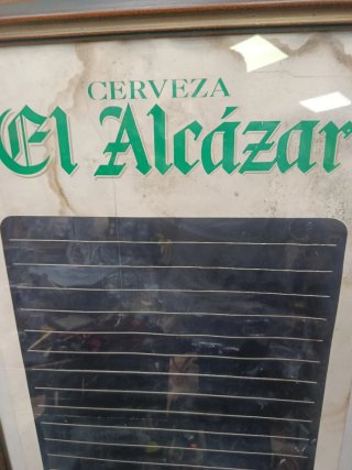 Cartel antiguo cerveza El Alcázar