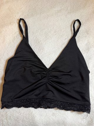 CROP TOP NEGRO ENCAJE PROMOCIÓN