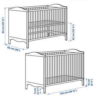 Cuna IKEA SMÅGÖRA 60x120 cm