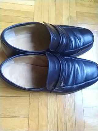Zapatos de vestir de cuero negros para hombre