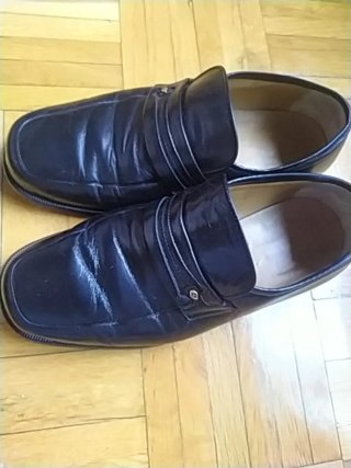 Zapatos de vestir de cuero negros para hombre