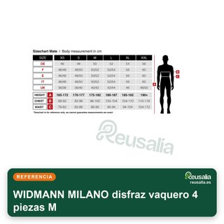 WIDMANN MILANO disfraz vaquero 4 piezas M