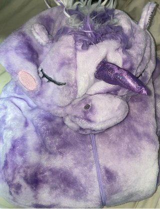 Pijama de cuerpo entero de Unicornio Morado