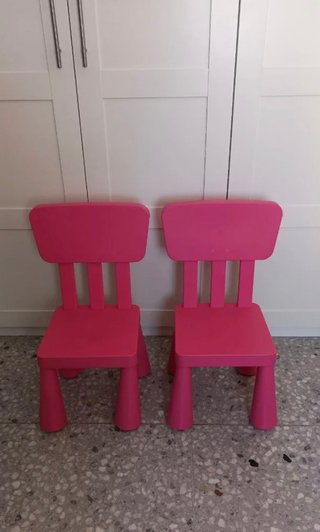 Sillas Mamut Ikea Rosas (2 unidades)