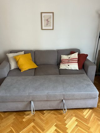 Sofá Cama de 3 Plazas Gris