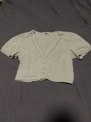 Blusa Stradivarius Verde Talla S