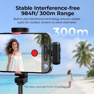 SMALLRIG S70‑C1 Wireless Mic 1TX 1RX 9 Covers 20h