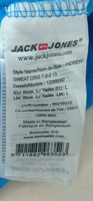 Sudadera Azul Jack & Jones