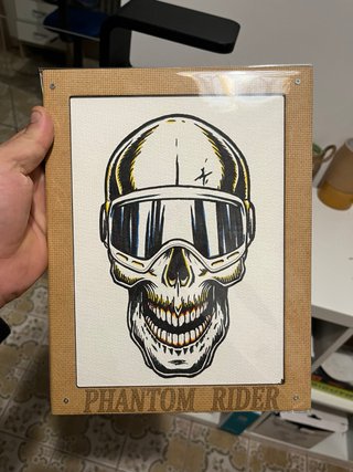 Quadro artigianale Phantom Rider 26x20 cm – Inciso