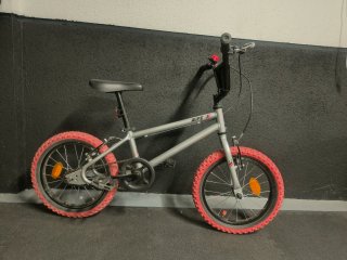 Bicicleta BMX 16 pulgadas Wipe 500 Gris