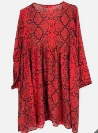 Vestido Zara Estampado Serpiente + Pendientes