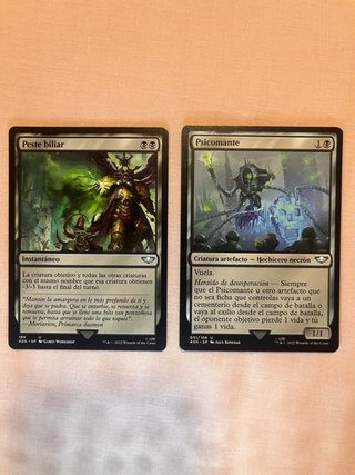 Cartas Magic warhammer 40k Peste y Psicomante