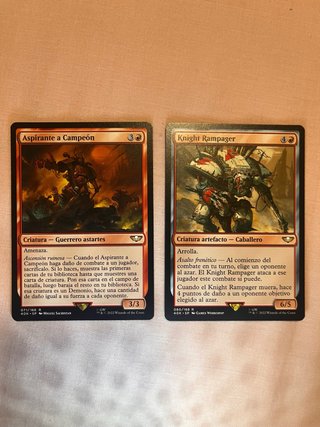 Cartas Magic warhammer 40k Aspirante Camp y Knight
