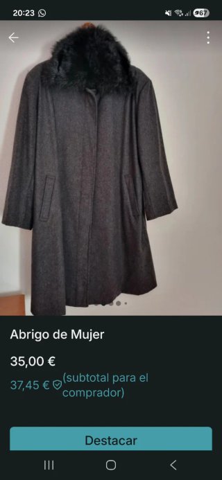 Abrigo señora gris